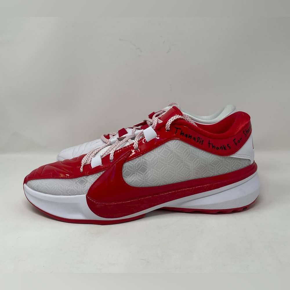Nike Zoom Freak 5 Basketball Shoes Red White Black Giannis Size 11.5 FV1933 600 - Picture 9 of 14